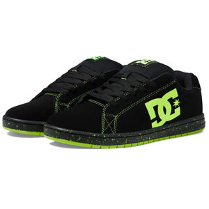 DC Mens Gaveler Low Top Skate Shoes Size 9.5 Black Lime Green Casual Sneaker NIB